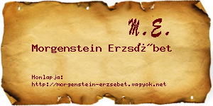 Morgenstein Erzsébet névjegykártya